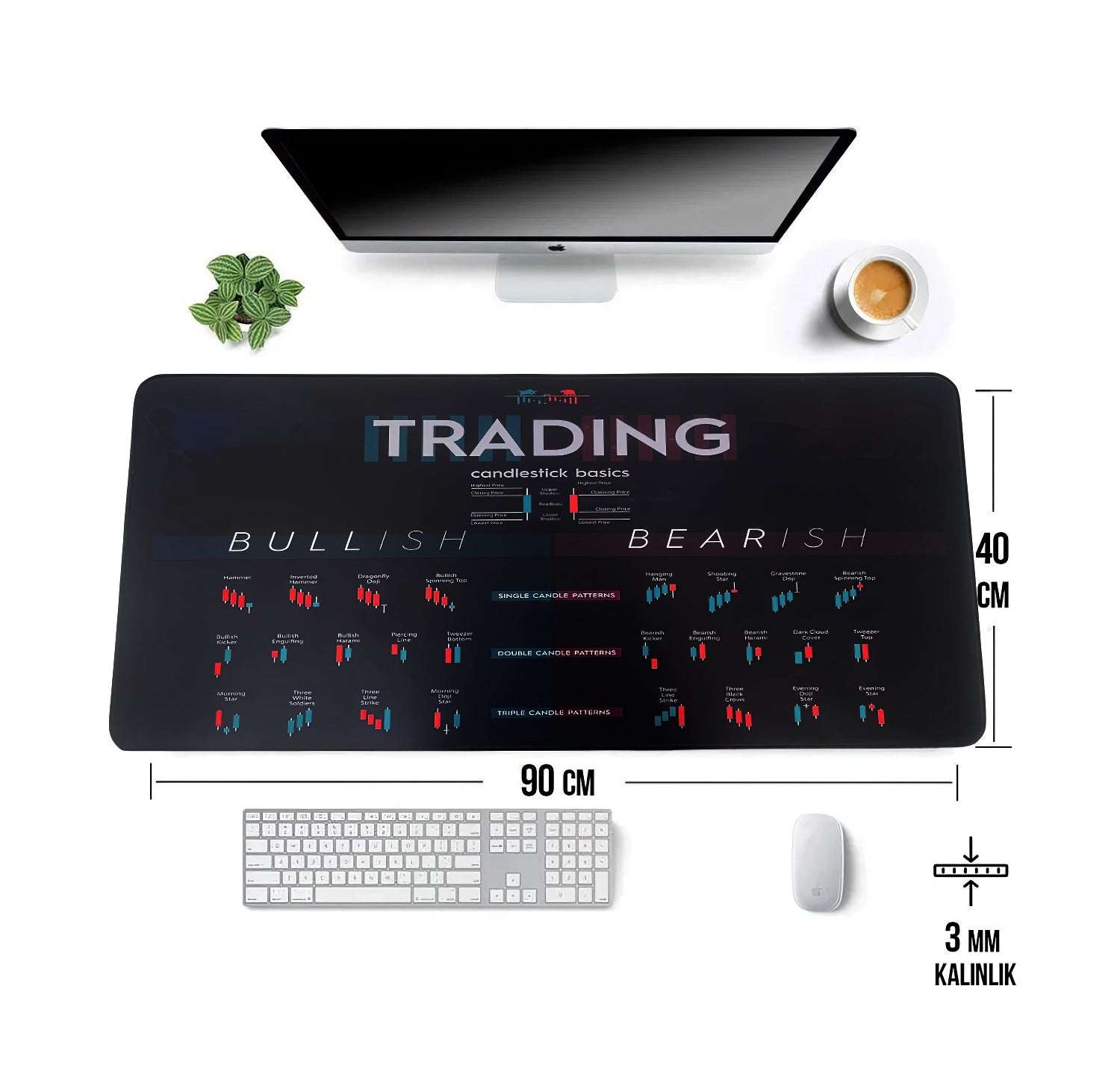 Mum Formasyonları Temalı Kauçuk Mouse Pad