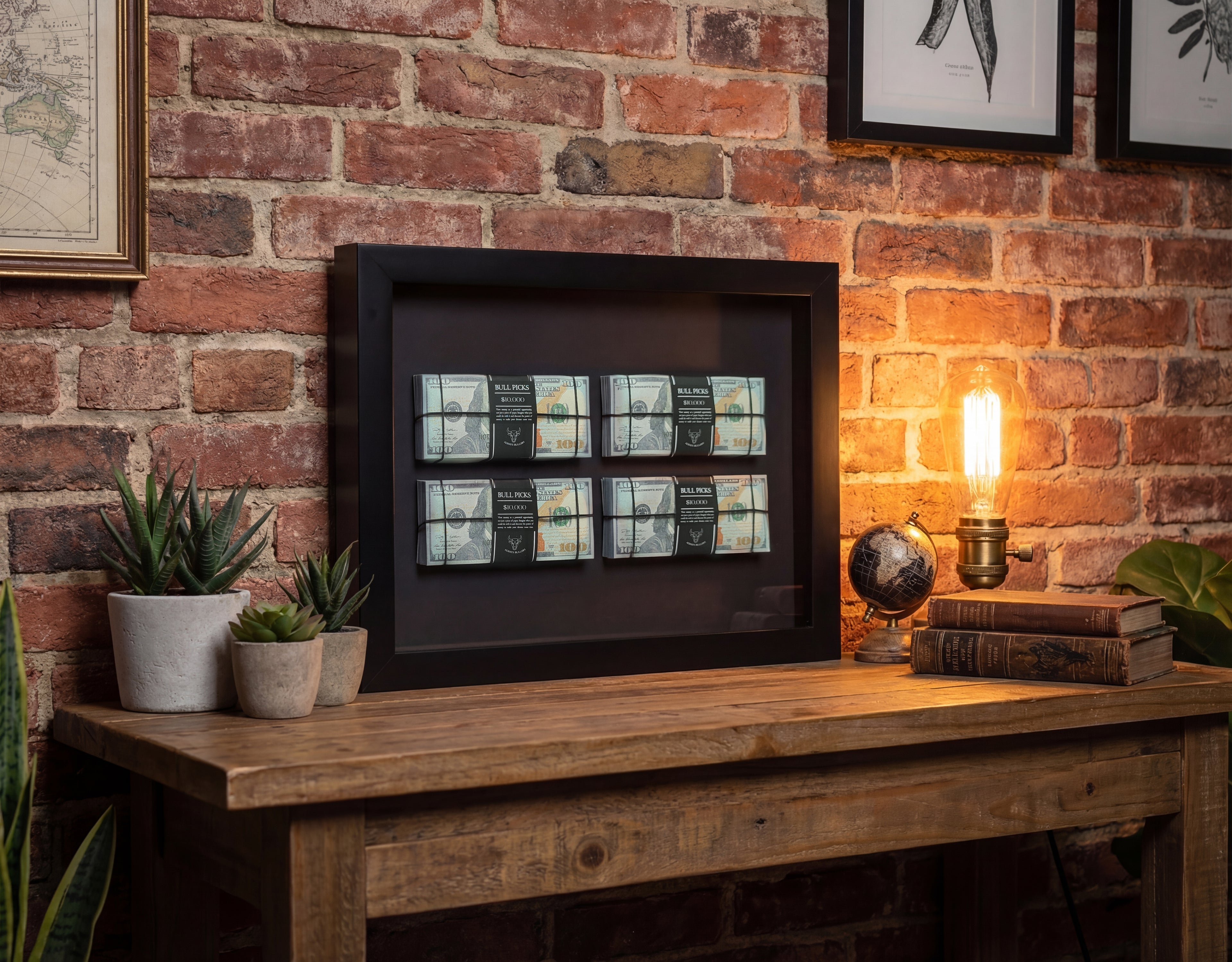 Dolar Destesi Temalı Premium Duvar Dekoru | 4 Deste