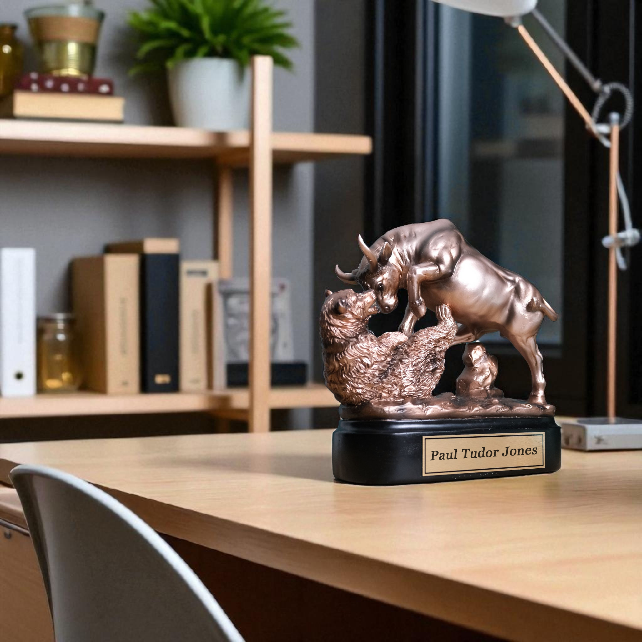 Kişiselleştirilebilir Dekoratif Ayı & Boğa Heykeli