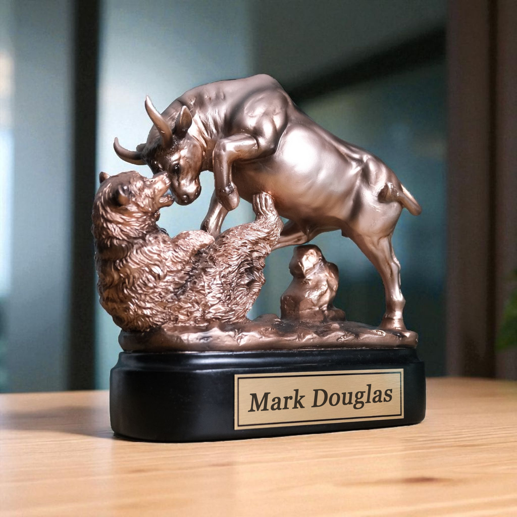 Kişiselleştirilebilir Dekoratif Ayı & Boğa Heykeli