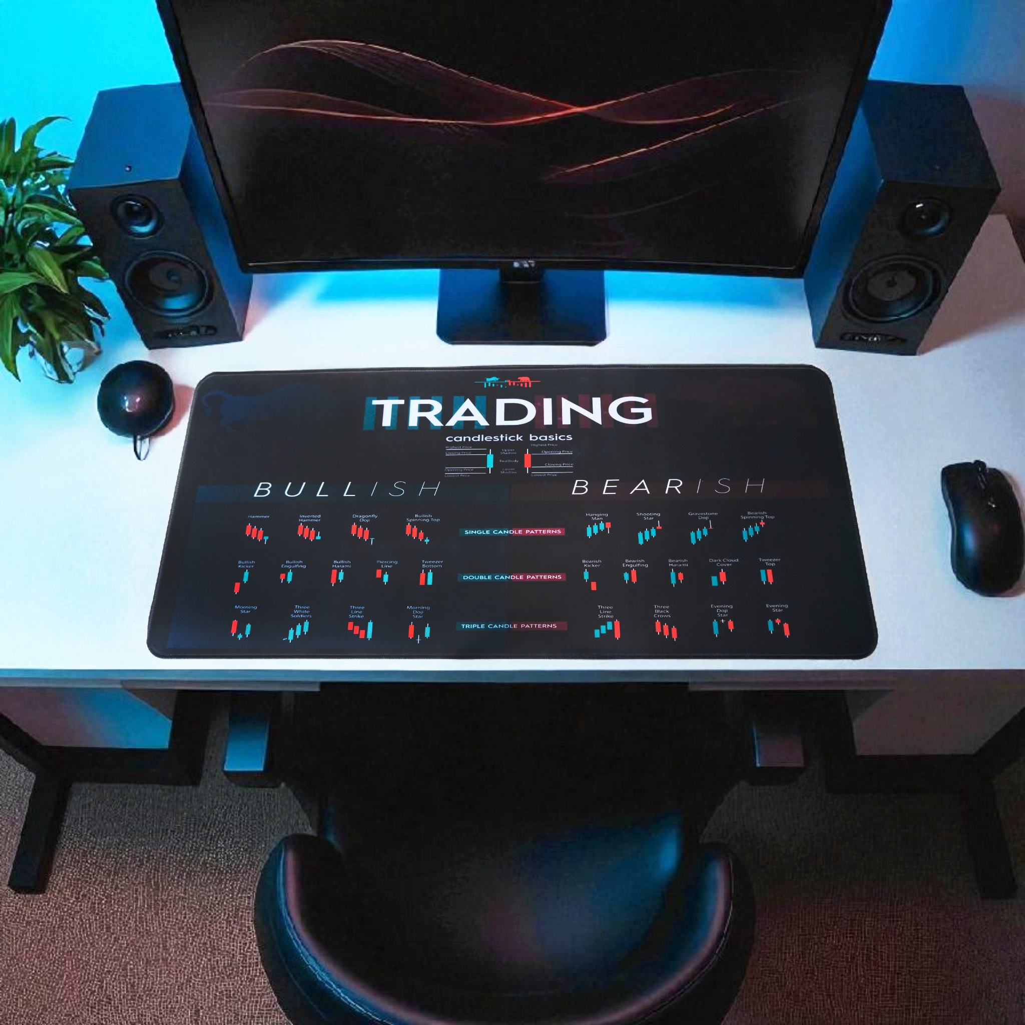 Mum Formasyonları Temalı Kauçuk Mouse Pad