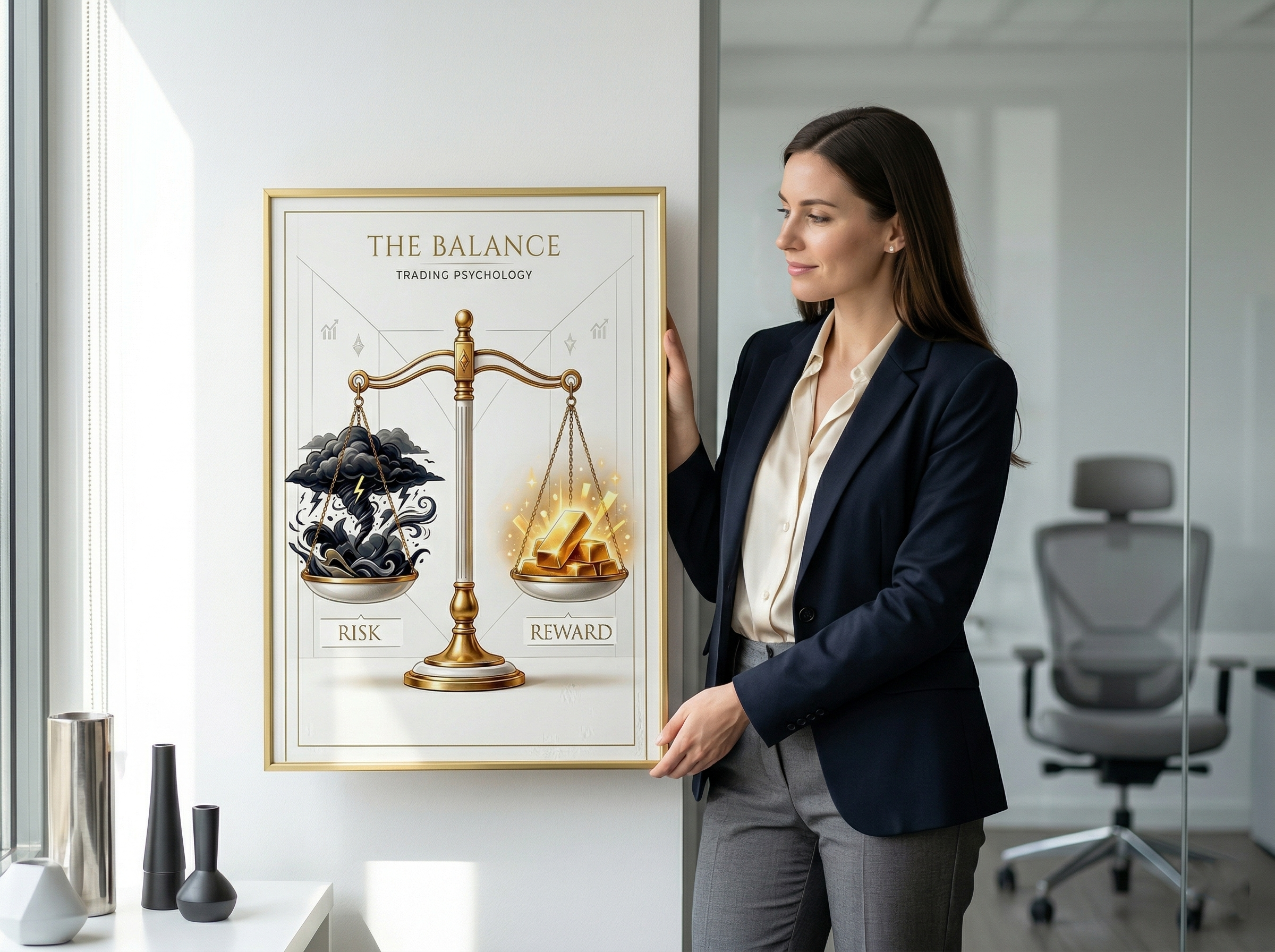 Risk ve Ödül Trader Posteri | Forex Borsa Yatırımcı Duvar Sanatı | Ofis Hediyesi
