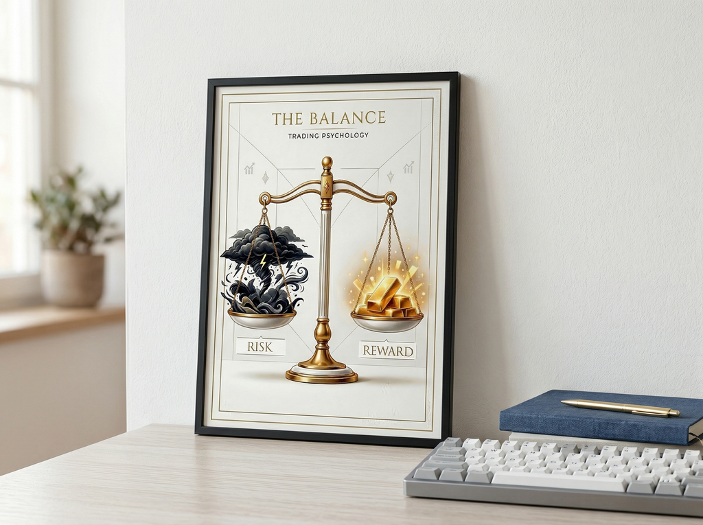 Risk ve Ödül Trader Posteri | Forex Borsa Yatırımcı Duvar Sanatı | Ofis Hediyesi