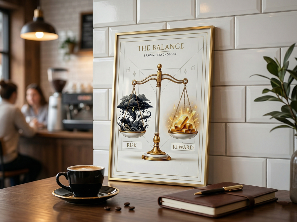 Risk ve Ödül Trader Posteri | Forex Borsa Yatırımcı Duvar Sanatı | Ofis Hediyesi