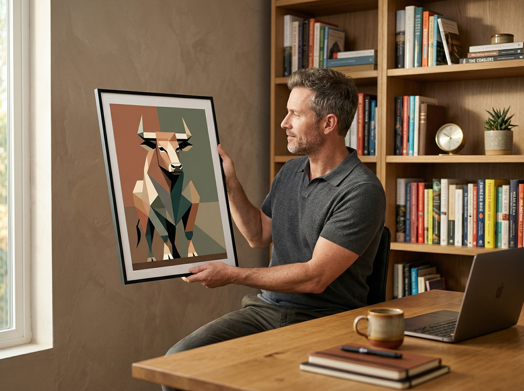 Boğa Duvar Sanatı Posteri | Güçlü Hayvan İllüstrasyonu | Modern Ev Dekorasyonu | Galeri Kalitesi