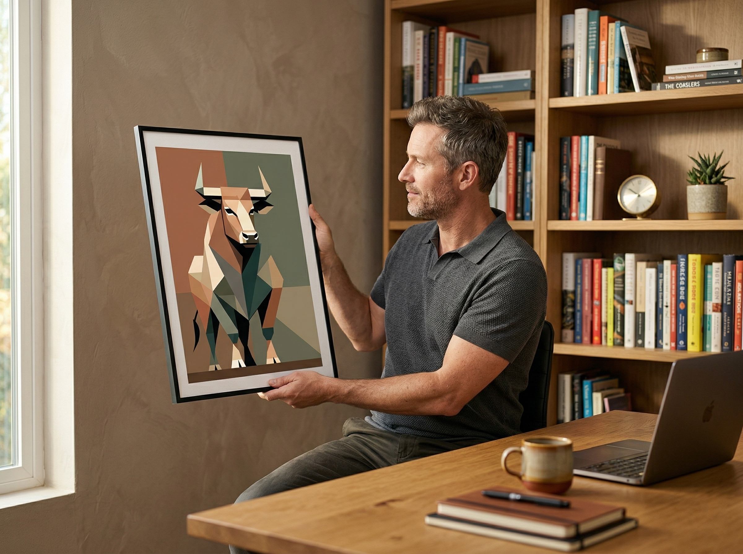 Boğa Duvar Sanatı Posteri | Güçlü Hayvan İllüstrasyonu | Modern Ev Dekorasyonu | Galeri Kalitesi