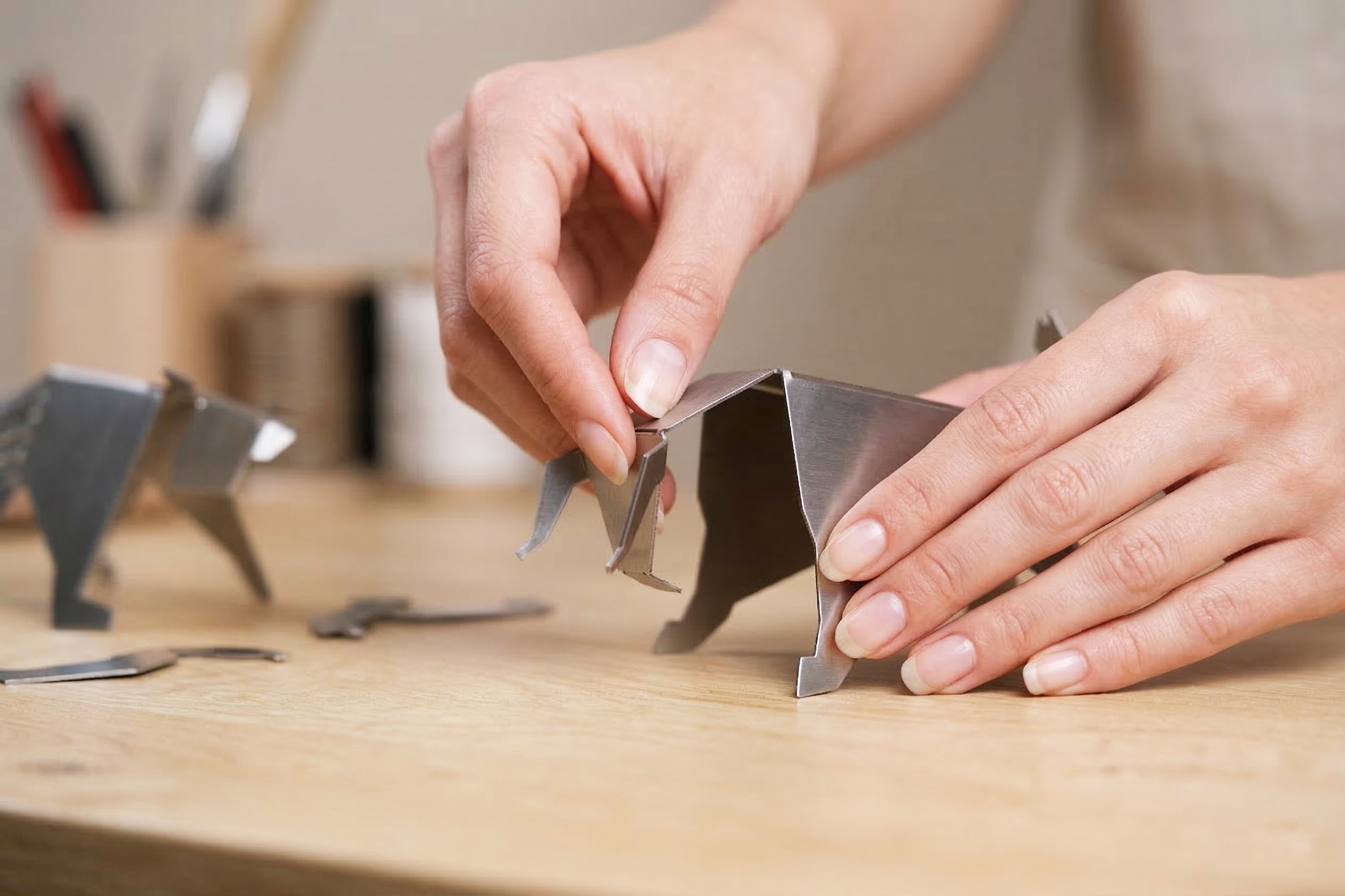 Kendin Yap Metal Ayı & Boğa Metal Figür