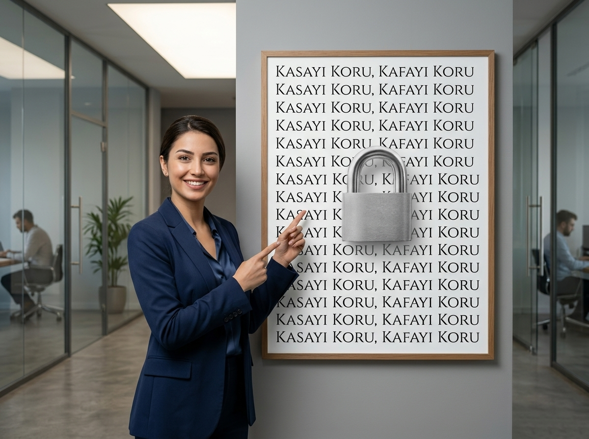 Kasayı Koru - Kafayı Koru | Trader Ofis Posteri | Borsa Grafik Duvar Sanatı | Finans Temalı Dekoratif Baskı 3 Ebat