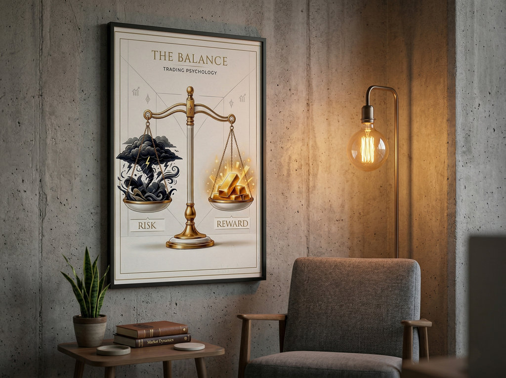 Risk ve Ödül Trader Posteri | Forex Borsa Yatırımcı Duvar Sanatı | Ofis Hediyesi