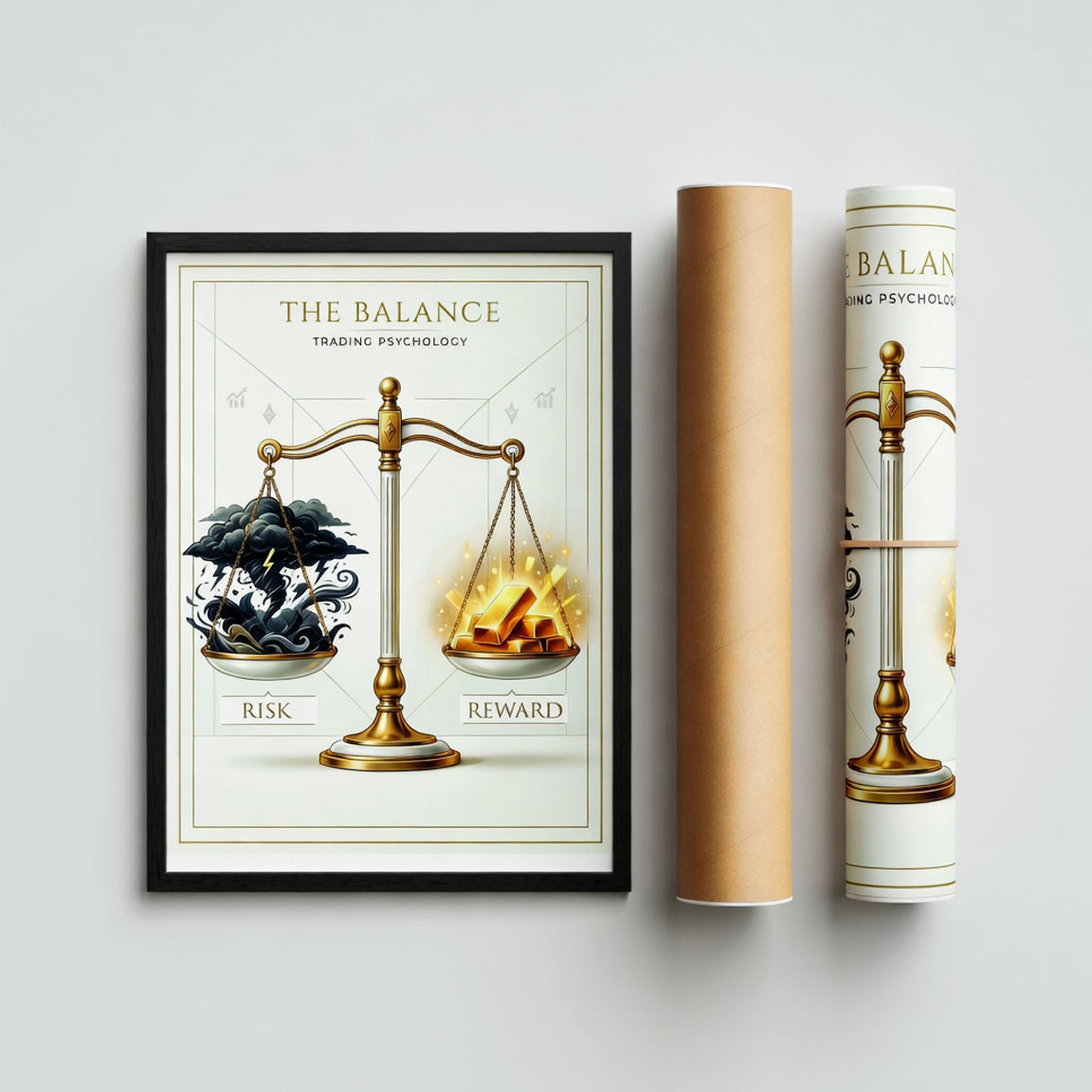 Risk ve Ödül Trader Posteri | Forex Borsa Yatırımcı Duvar Sanatı | Ofis Hediyesi