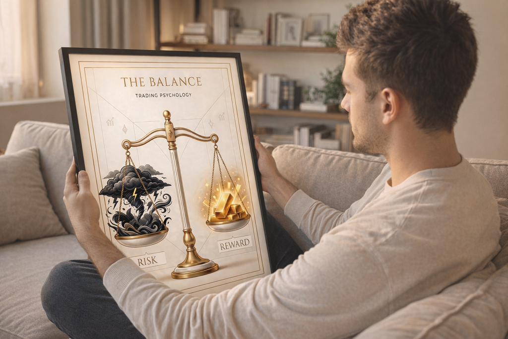 Risk ve Ödül Trader Posteri | Forex Borsa Yatırımcı Duvar Sanatı | Ofis Hediyesi