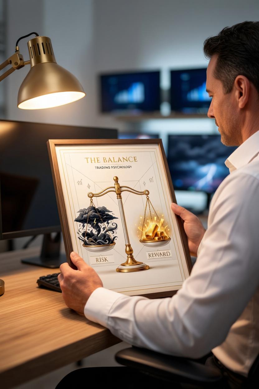 Risk ve Ödül Trader Posteri | Forex Borsa Yatırımcı Duvar Sanatı | Ofis Hediyesi