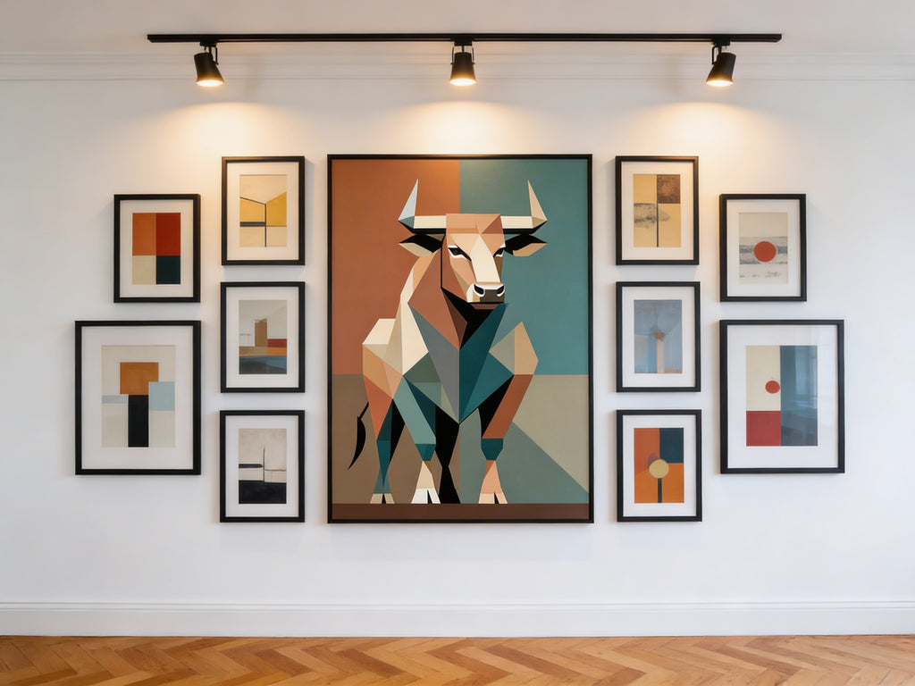 Boğa Duvar Sanatı Posteri | Güçlü Hayvan İllüstrasyonu | Modern Ev Dekorasyonu | Galeri Kalitesi