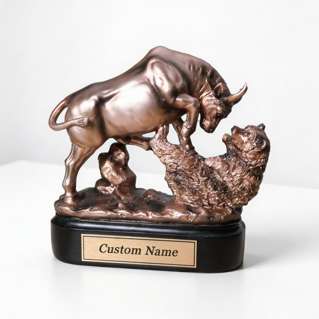 Kişiselleştirilebilir Dekoratif Ayı & Boğa Heykeli