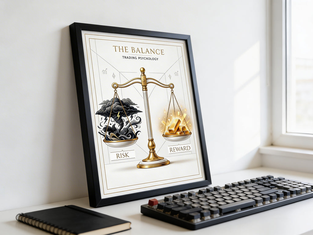 Risk ve Ödül Trader Posteri | Forex Borsa Yatırımcı Duvar Sanatı | Ofis Hediyesi