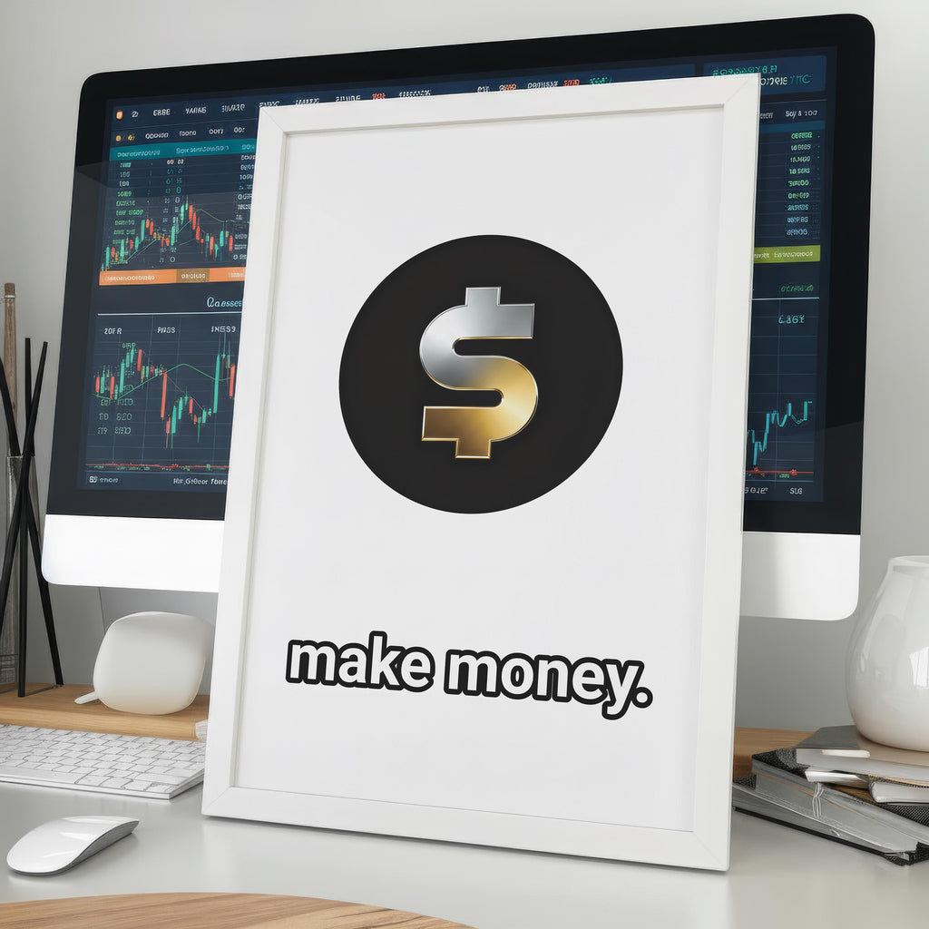 Minimalist Dolar İşareti Sanat Baskısı | Trader Duvar Dekoru | Borsa Posteri | Yatırımcı Hediyesi