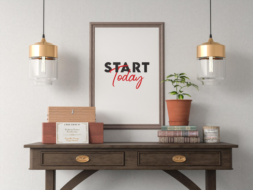 Start Today | Trader & Yatırımcı Motivasyon Posteri | Ofis & Ev Duvar Sanatı