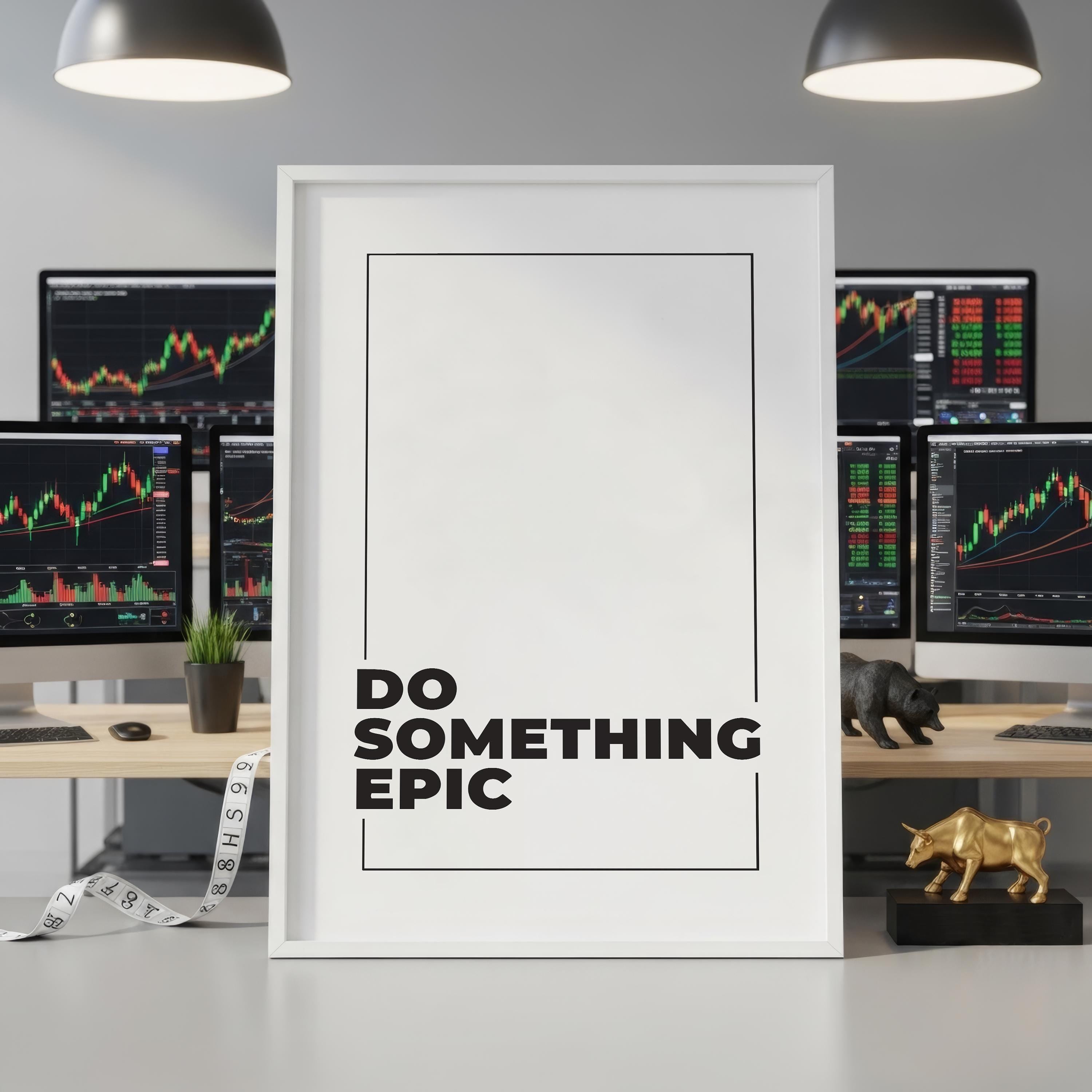 Do Something Epic | Epik Bir Şey Yap | Trader & Girişimci Motivasyon Posteri | Ofis Duvar Sanatı
