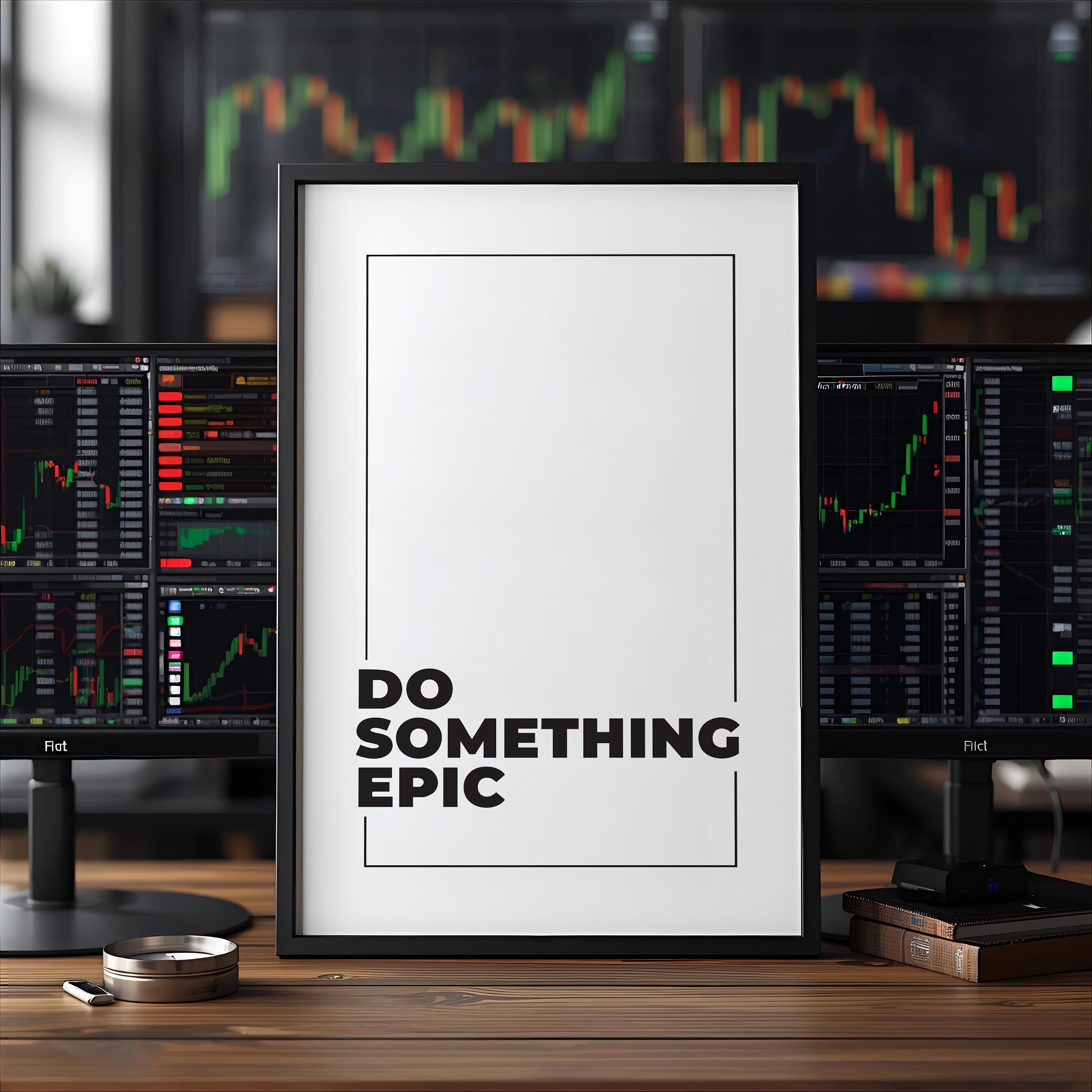 Do Something Epic | Epik Bir Şey Yap | Trader & Girişimci Motivasyon Posteri | Ofis Duvar Sanatı