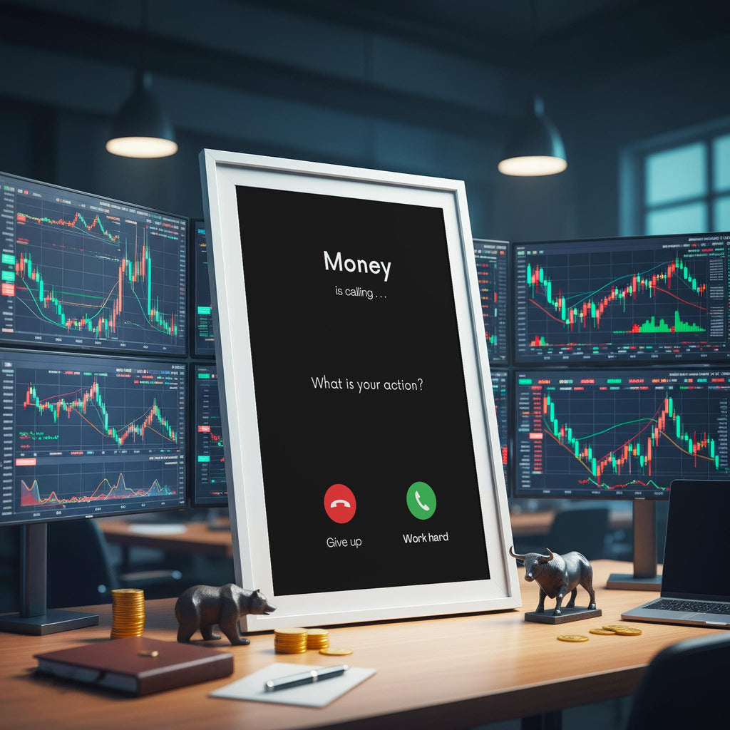 Money Is Calling | Motivasyonel Duvar Posteri | Trader & Yatırımcı Hediyesi | Ofis Dekorasyonu
