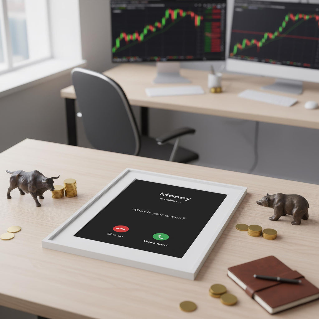 Money Is Calling | Motivasyonel Duvar Posteri | Trader & Yatırımcı Hediyesi | Ofis Dekorasyonu