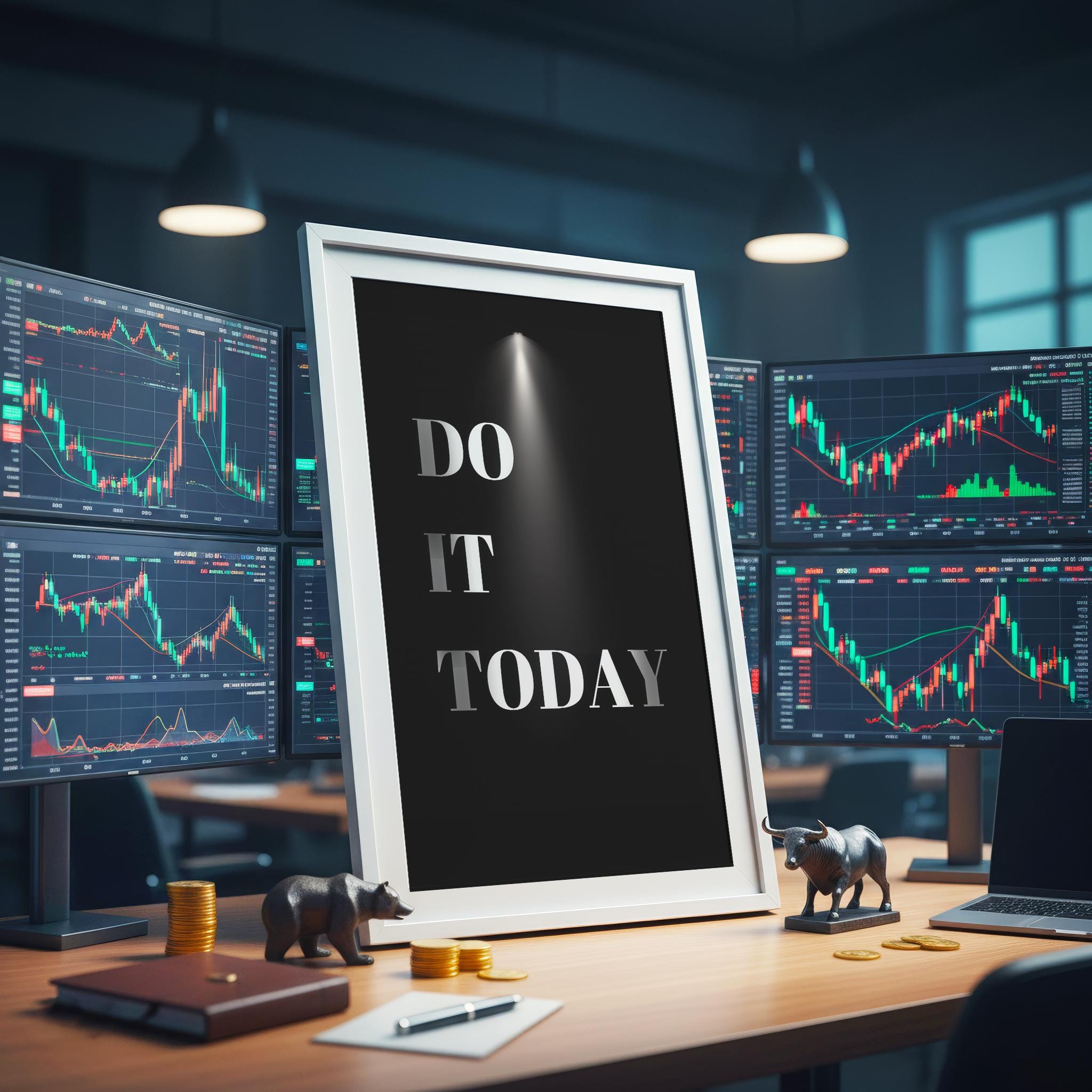 Do It Today Motivasyon Posteri | Modern Ofis Duvar Sanatı | Minimalist Baskı | İlham Verici Alıntı