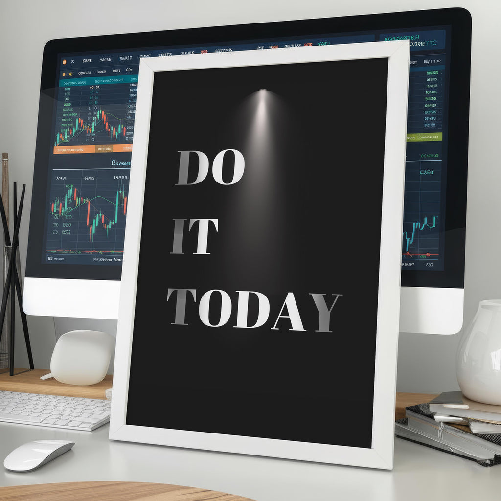 Do It Today Motivasyon Posteri | Modern Ofis Duvar Sanatı | Minimalist Baskı | İlham Verici Alıntı