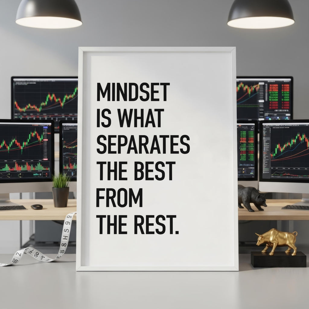 Mindset is Everything | Mindset Her Şeydir Posteri | Borsa ve Yatırım Duvar Sanatı | Trader Ofis Dekoru