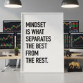 Mindset is Everything | Mindset Her Şeydir Posteri | Borsa ve Yatırım Duvar Sanatı | Trader Ofis Dekoru