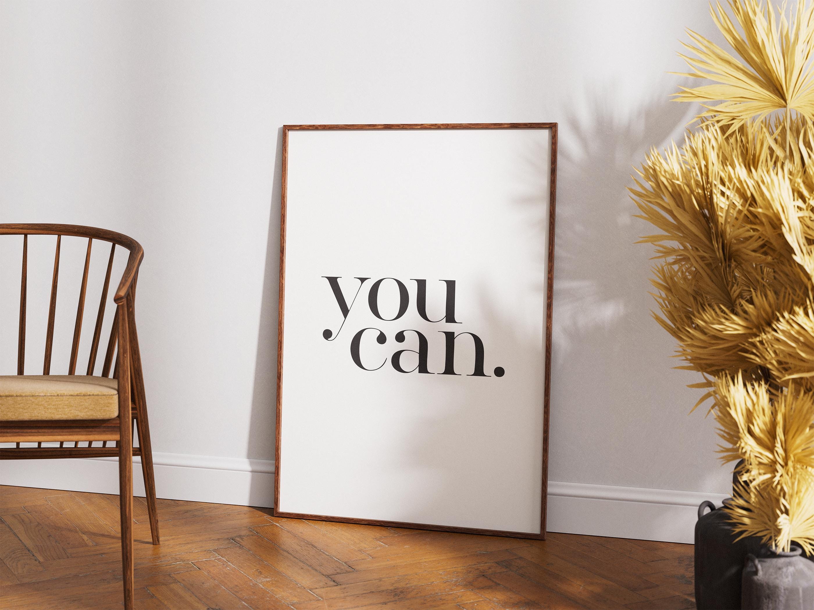 You Can Poster | Minimalist Borsa ve Yatırım Duvar Sanatı | Trader Ofis Dekoru