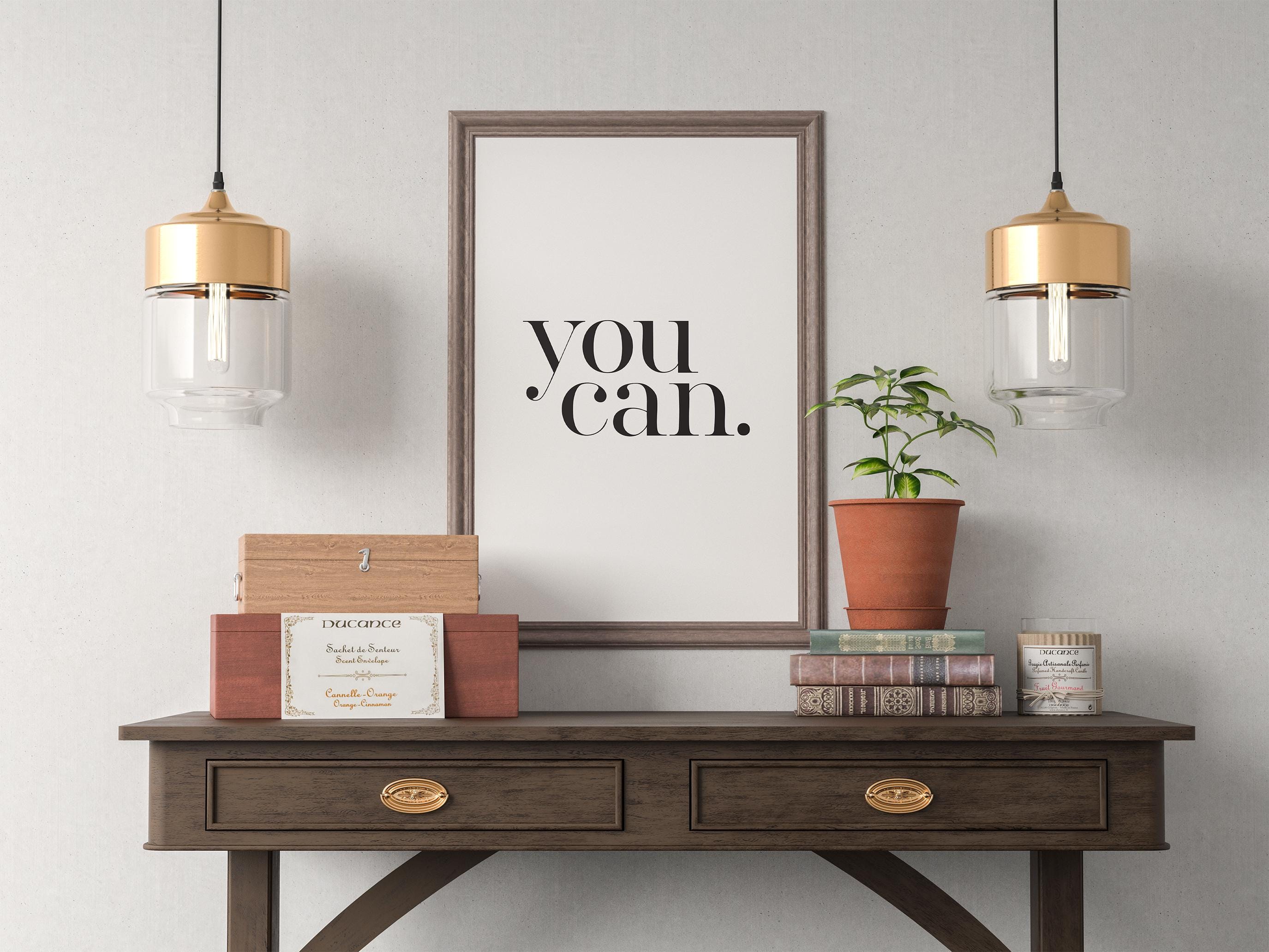 You Can Poster | Minimalist Borsa ve Yatırım Duvar Sanatı | Trader Ofis Dekoru