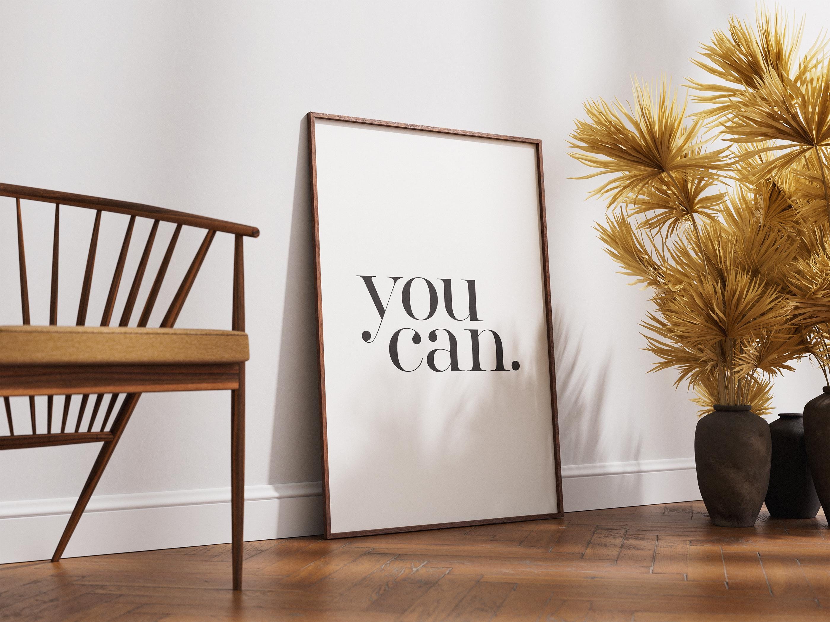 You Can Poster | Minimalist Borsa ve Yatırım Duvar Sanatı | Trader Ofis Dekoru