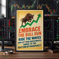 Bull Run Vintage Yatırım Posteri: Finansal Sanat Baskısı