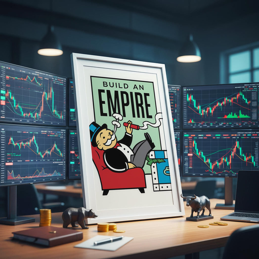 Build An Empire Poster | İmparatorluk Kur Posteri – Ofis İçin Monopoly Sanatı, Borsa Yatırımcısı Hediyesi, Girişimci Duvar Dekoru