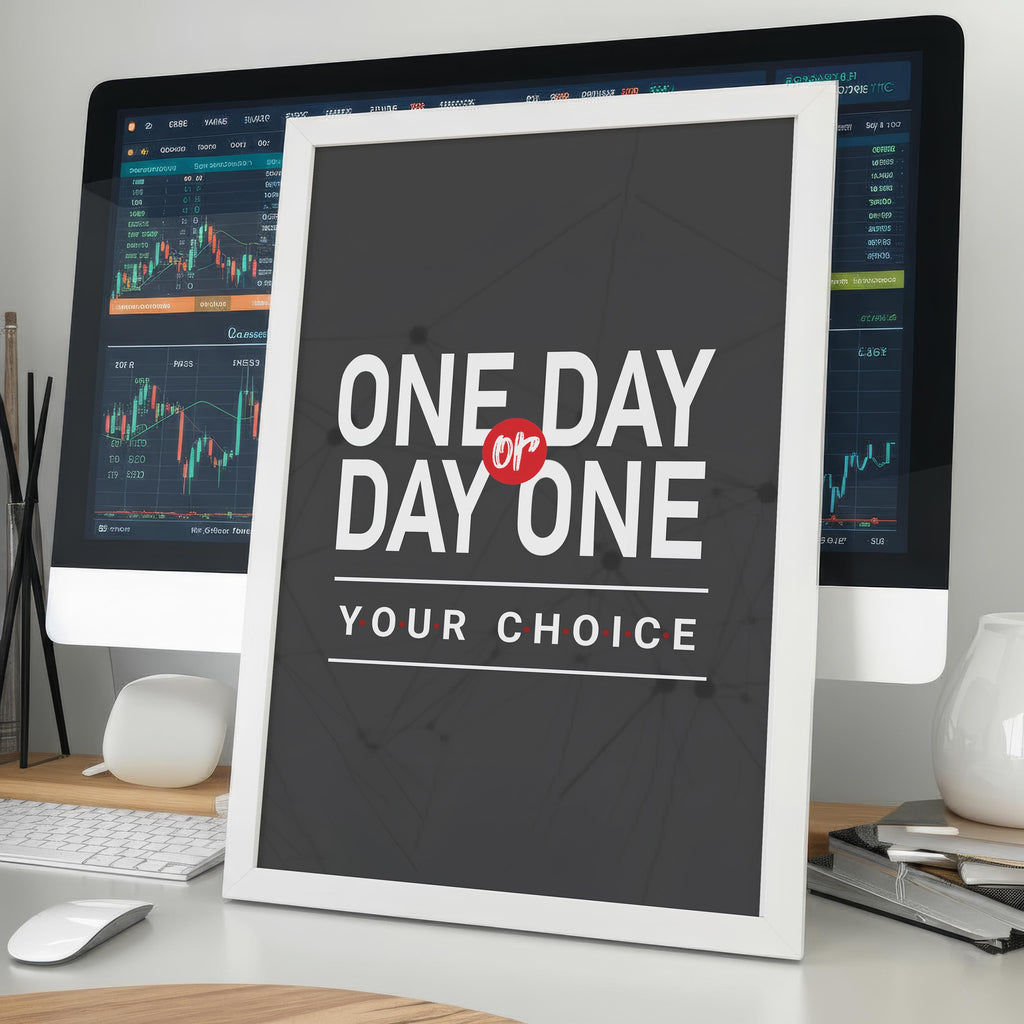 One Day Or Day One Your Choice — Motivasyonel Tipografi Posteri | Duvar Sanatı