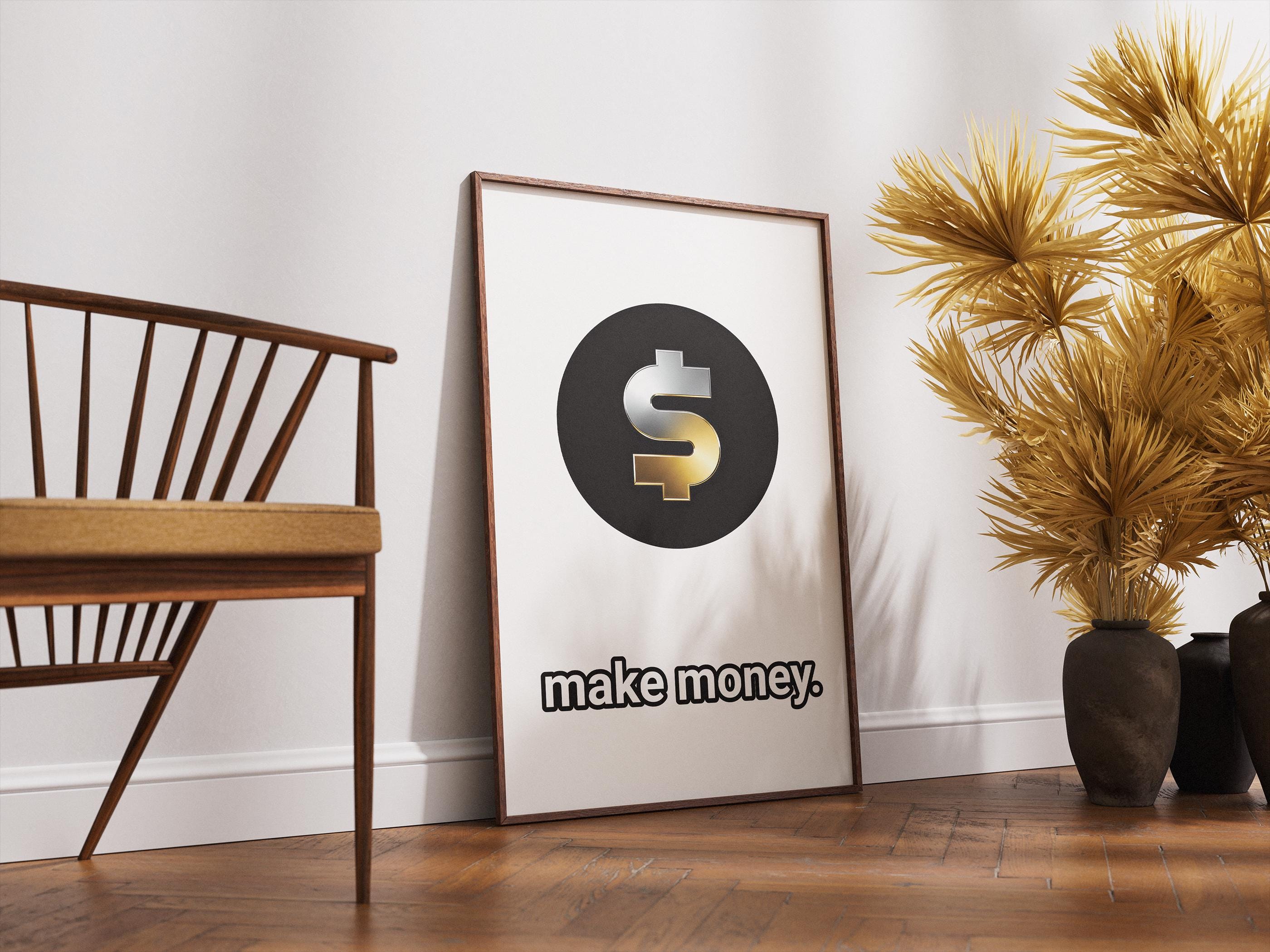 Minimalist Dolar İşareti Sanat Baskısı | Trader Duvar Dekoru | Borsa Posteri | Yatırımcı Hediyesi