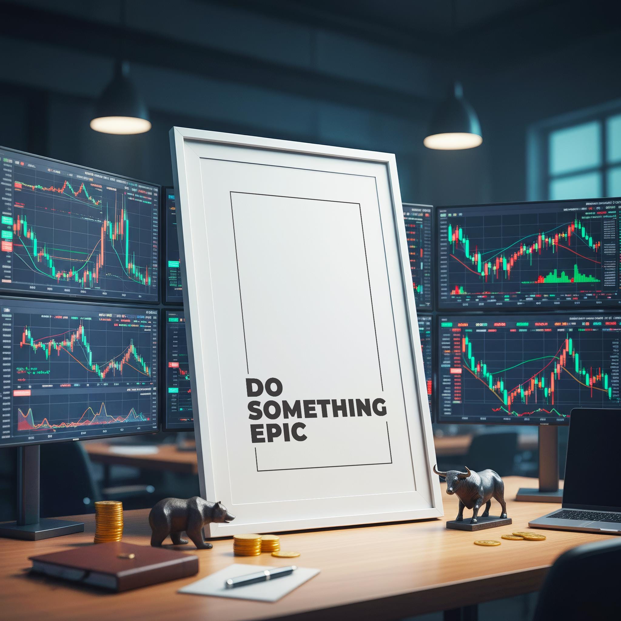 Do Something Epic | Epik Bir Şey Yap | Trader & Girişimci Motivasyon Posteri | Ofis Duvar Sanatı