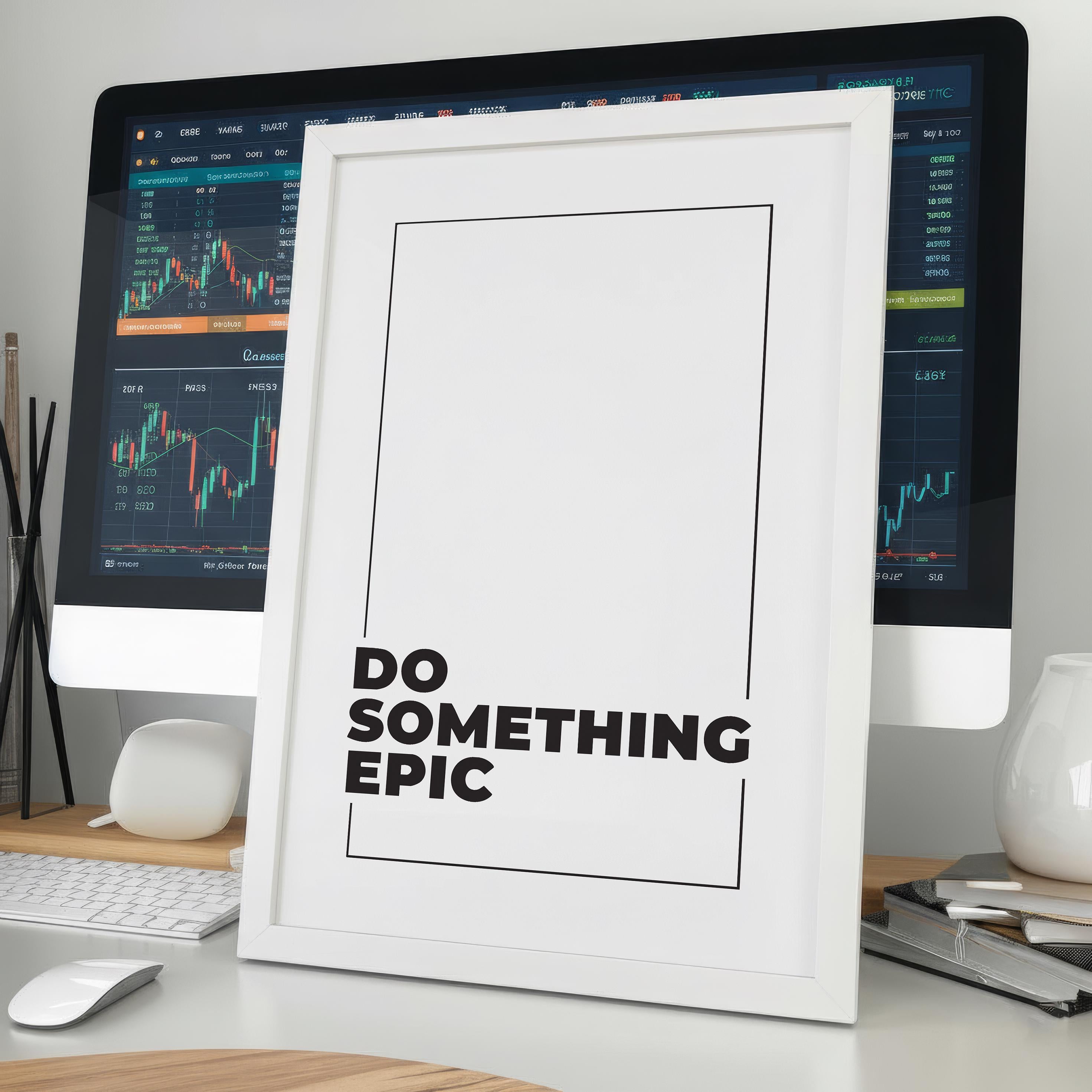 Do Something Epic | Epik Bir Şey Yap | Trader & Girişimci Motivasyon Posteri | Ofis Duvar Sanatı