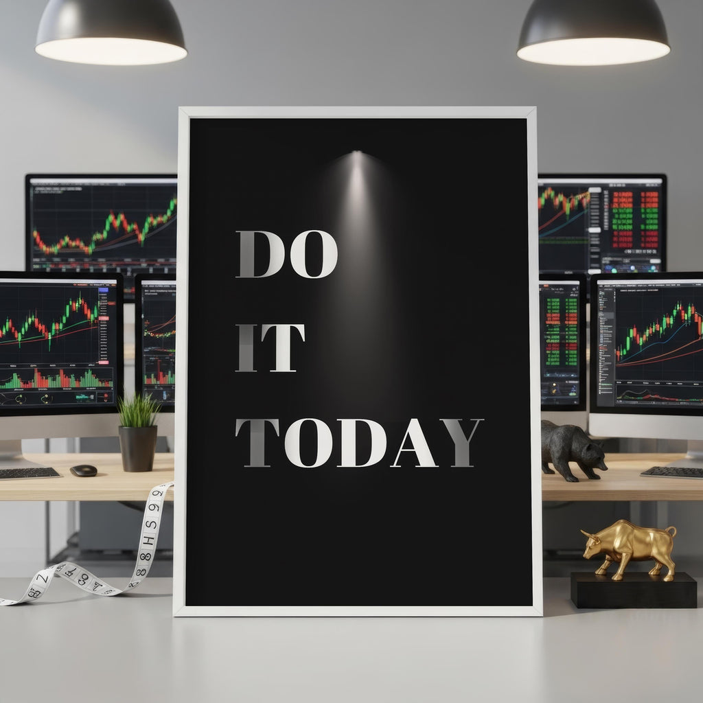 Do It Today Motivasyon Posteri | Modern Ofis Duvar Sanatı | Minimalist Baskı | İlham Verici Alıntı