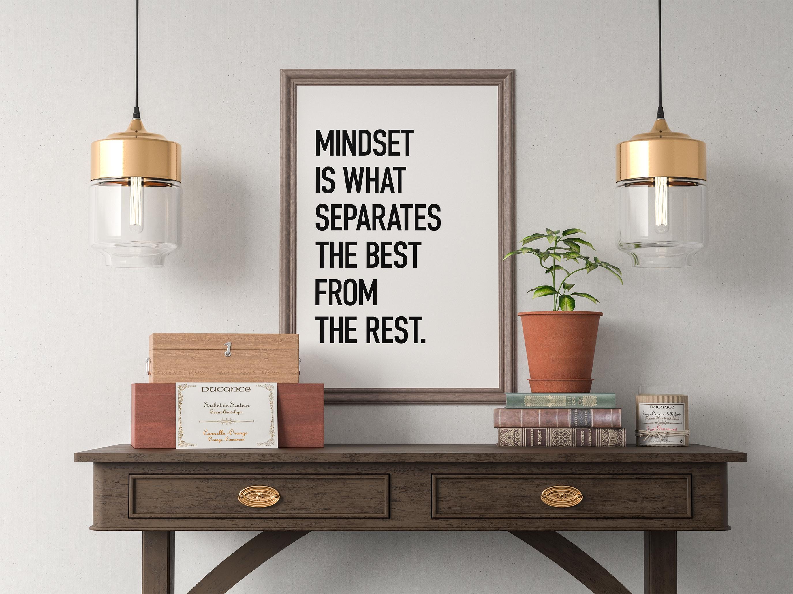Mindset is Everything | Mindset Her Şeydir Posteri | Borsa ve Yatırım Duvar Sanatı | Trader Ofis Dekoru