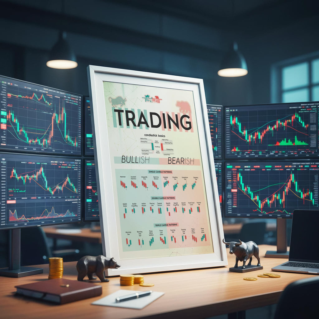 Mum Formasyonları Posteri | Borsa ve Forex Teknik Analiz Duvar Tablosu