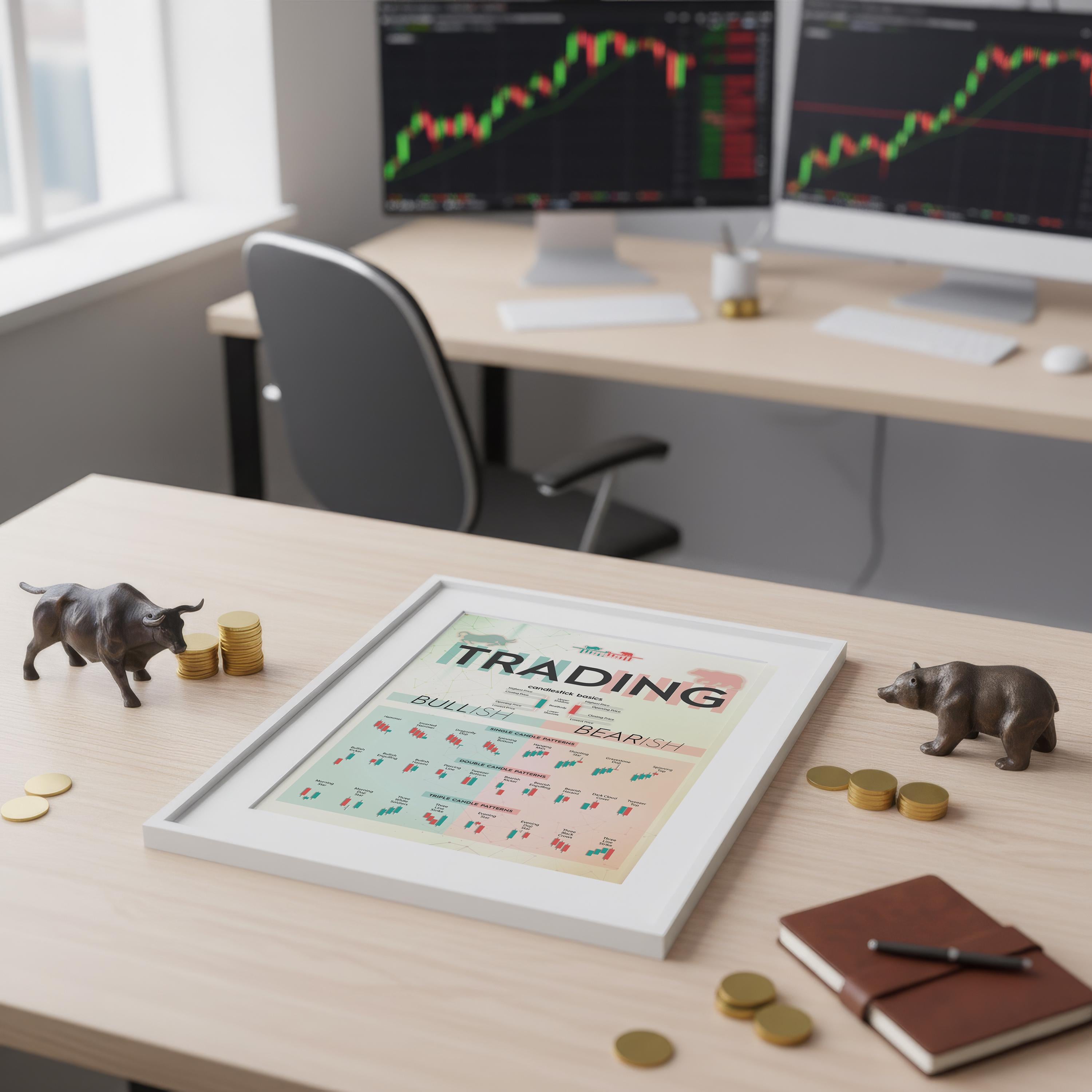 Mum Formasyonları Posteri | Borsa ve Forex Teknik Analiz Duvar Tablosu