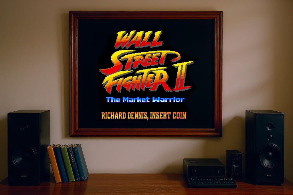 Market Warrior — Özel İsimli Retro Arcade Trader Posteri | Piksel Sanatı Duvar Tablosu | Borsa & Gaming Hediyesi | Wall Street Fighter