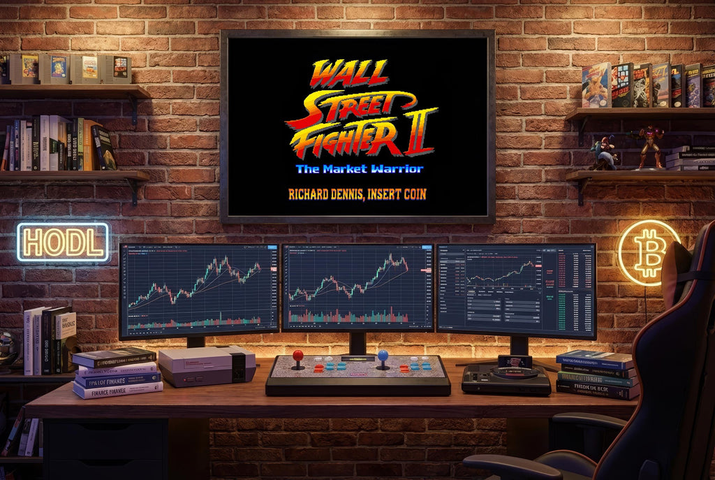 Market Warrior — Özel İsimli Retro Arcade Trader Posteri | Piksel Sanatı Duvar Tablosu | Borsa & Gaming Hediyesi | Wall Street Fighter