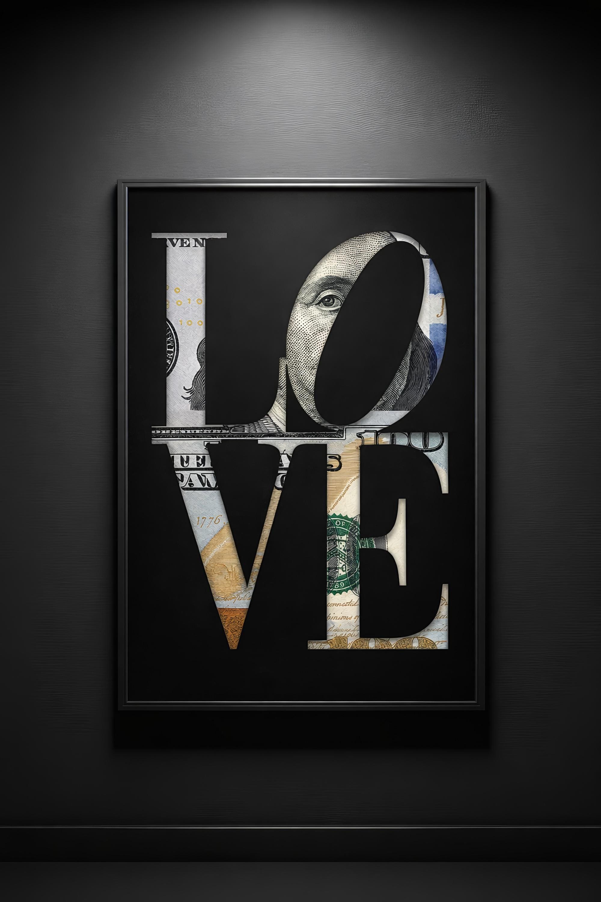 LOVE Trading Duvar Sanatı - Finans ve Borsa Temalı Dekoratif Poster