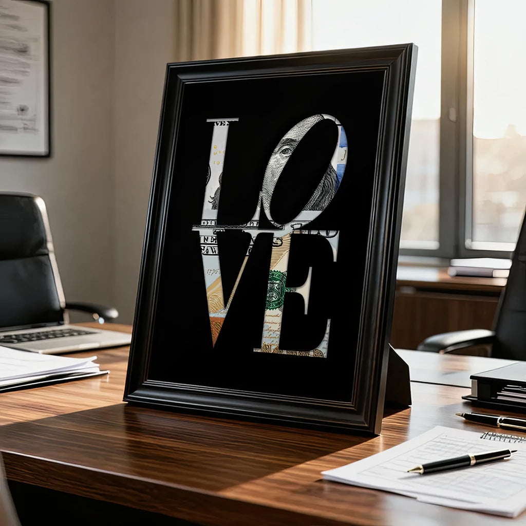 LOVE Trading Duvar Sanatı - Finans ve Borsa Temalı Dekoratif Poster