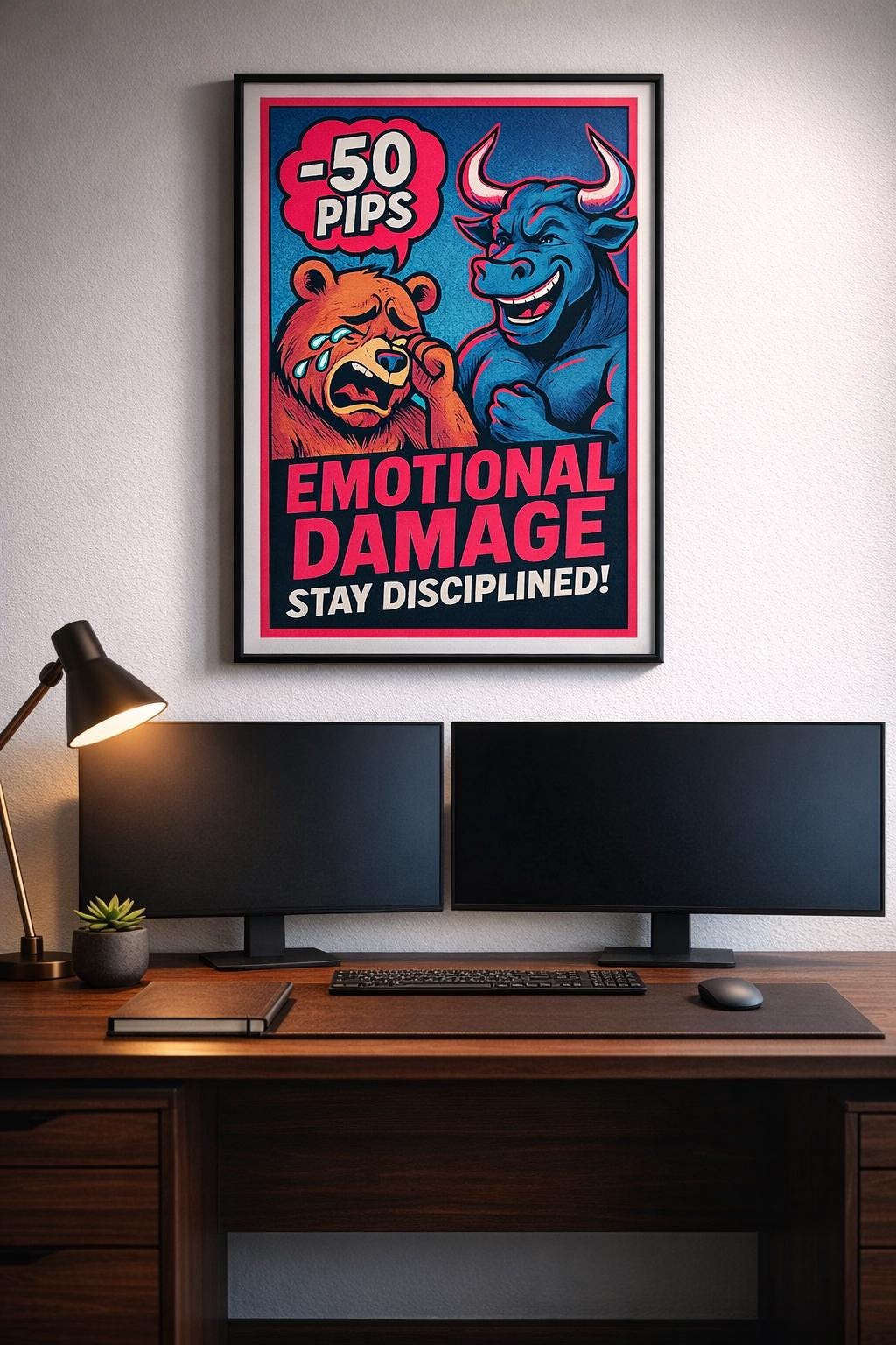 Emotional Damage Trader Posteri | Komik Trader Psikolojisi Duvar Sanatı | Forex Kripto Yatırımcı Hediyesi