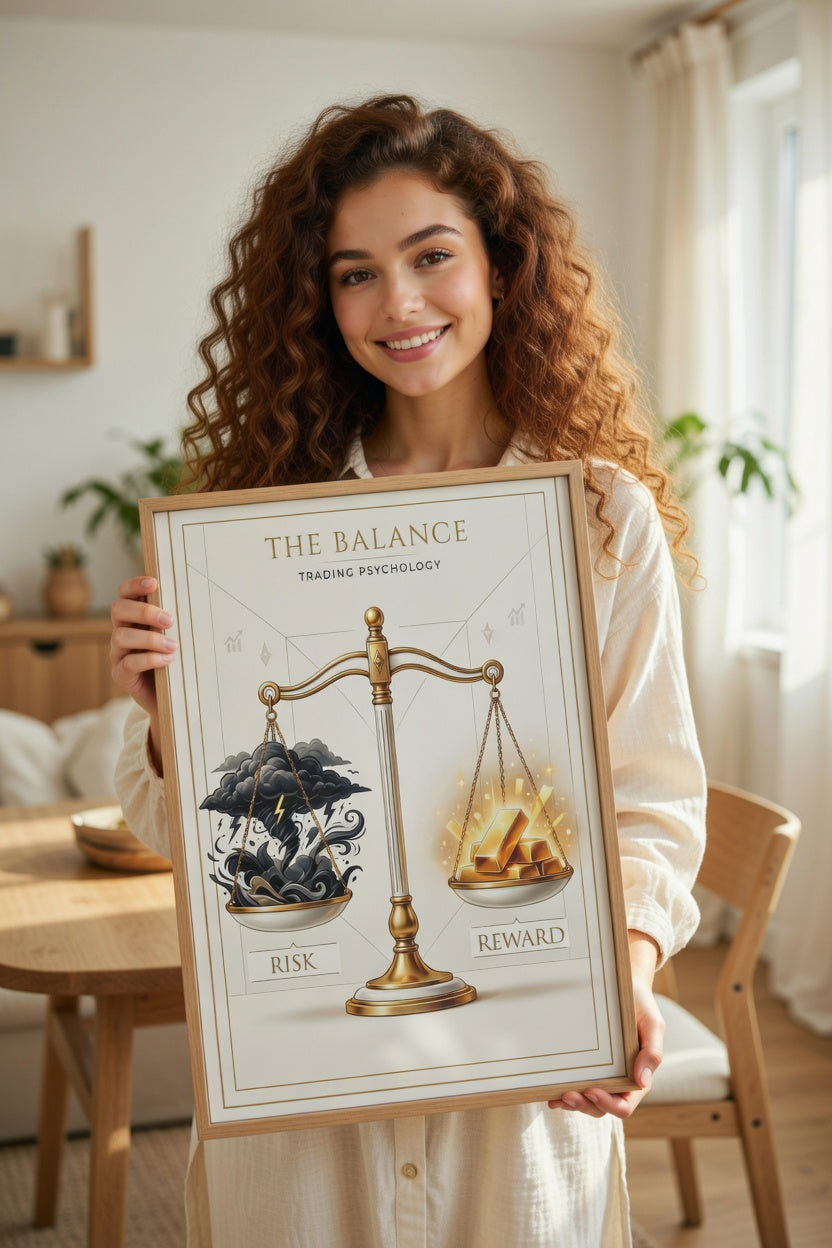Risk ve Ödül Trader Posteri | Forex Borsa Yatırımcı Duvar Sanatı | Ofis Hediyesi