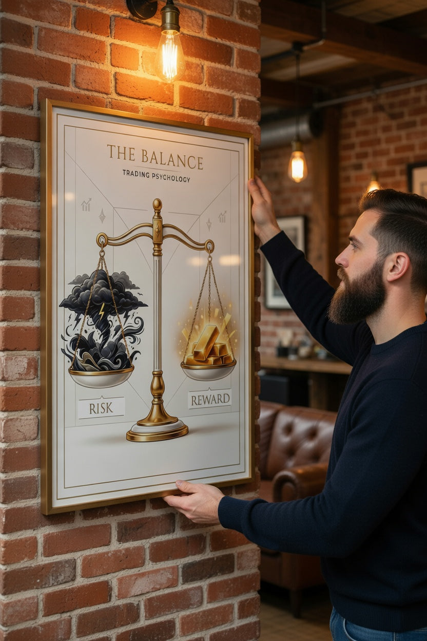 Risk ve Ödül Trader Posteri | Forex Borsa Yatırımcı Duvar Sanatı | Ofis Hediyesi