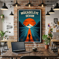 Mücadeleye Devam Posteri | Trader ve Yatırımcı Duvar Dekor | Finans Motivasyon Baskı | 50x70 60x40 35x50 cm